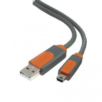 Cablu USB-A - MiniUSB-5P-B, 2m, black, CU1200AED06, Belkin - Pret | Preturi Cablu USB-A - MiniUSB-5P-B, 2m, black, CU1200AED06, Belkin