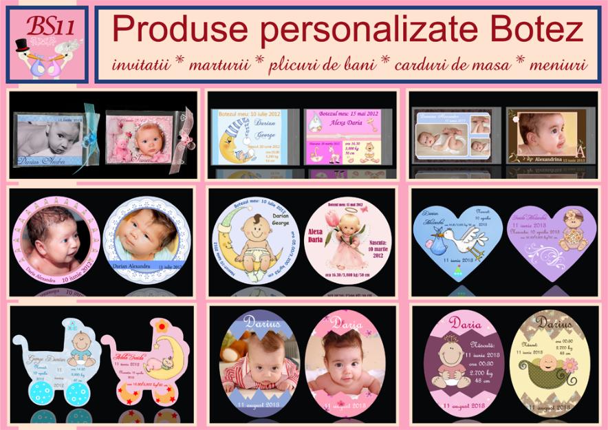 Marturii Botez personalizate - Pret | Preturi Marturii Botez personalizate