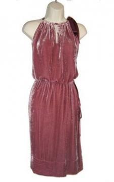 Rochie BCBG MAXAZRIA Blush Rosetta Silk Velvet Cocktail Dress - Pret | Preturi Rochie BCBG MAXAZRIA Blush Rosetta Silk Velvet Cocktail Dress