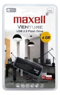 Pen Flash 4GB VENTURE Maxell, negru, USB2.0 (854278.01.TW) - Pret | Preturi Pen Flash 4GB VENTURE Maxell, negru, USB2.0 (854278.01.TW)